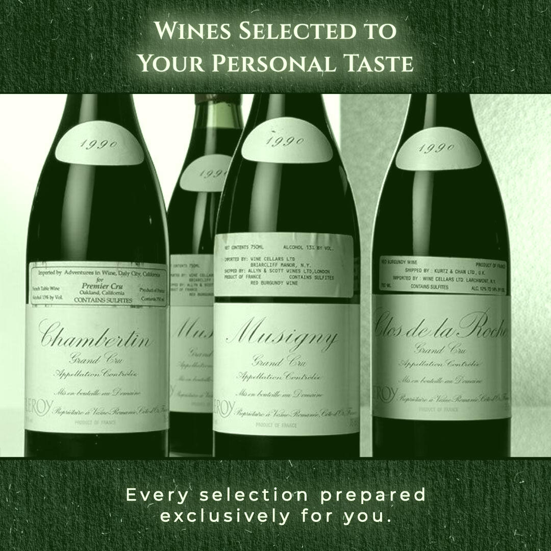 Four grand cru Burgundy bottles – bespoke selection